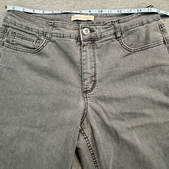 Laura Ashley Womens Size 12 Jeans Gray Denim Bootcut Leg Jeans Mid Rise Stretch - Picture 7 of 14